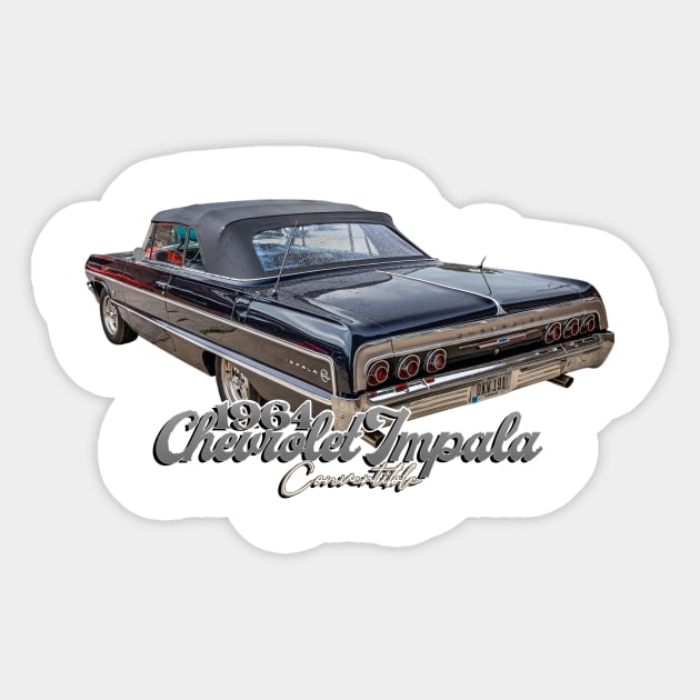 1964 Chevrolet Impala Convertible Sticker by Gestalt Imagery